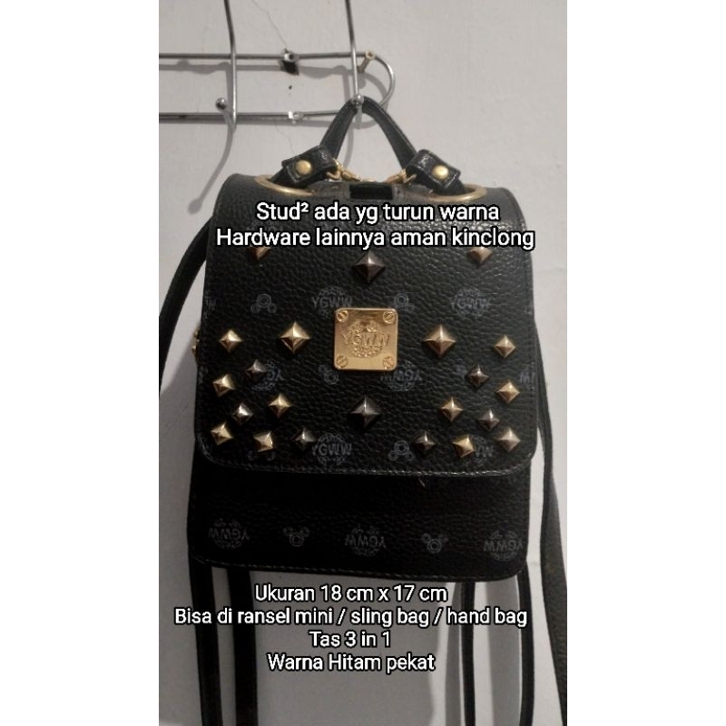 [BOLEH NEGO] Preloved Tas 3 in 1 Mini Bag / TAS PREMIUM / Tas ala Brand MCM