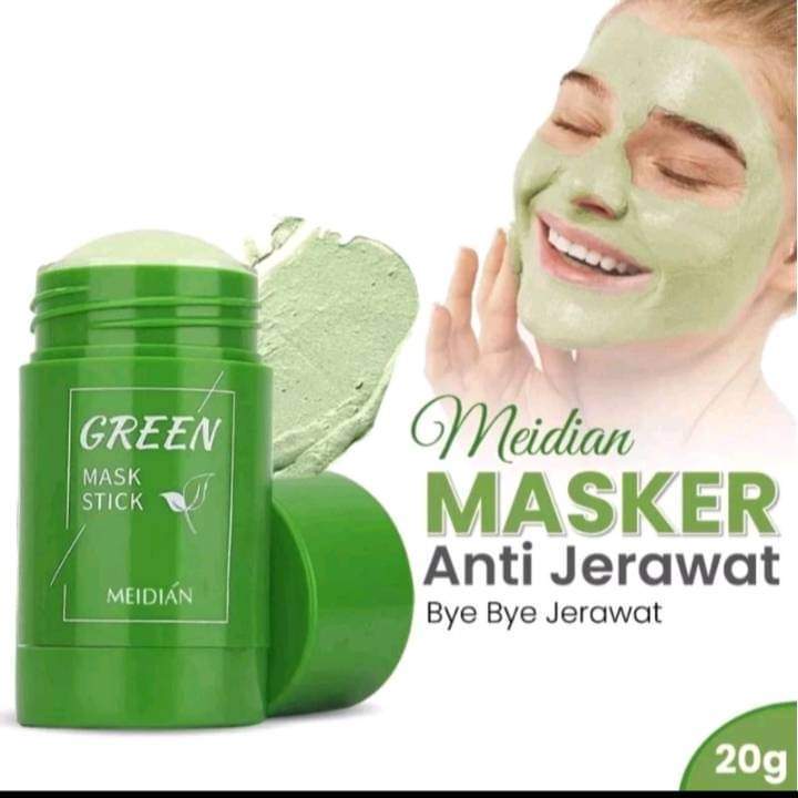 masker wajah green mask meidian stick original bpom