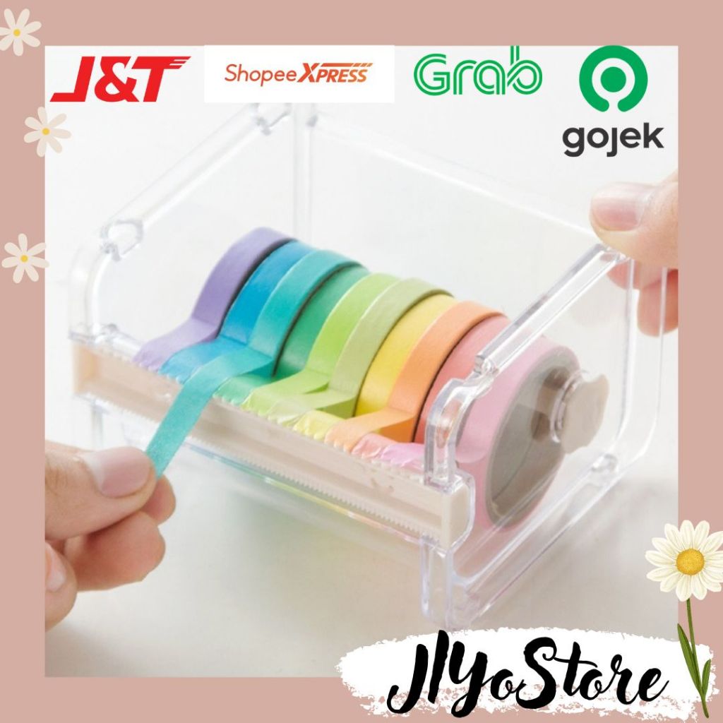 

Alat Potong Washi Tape Tempat Wadah Dispenser Perlengkapan Journal Jurnal Scrapbook Planner Bujo