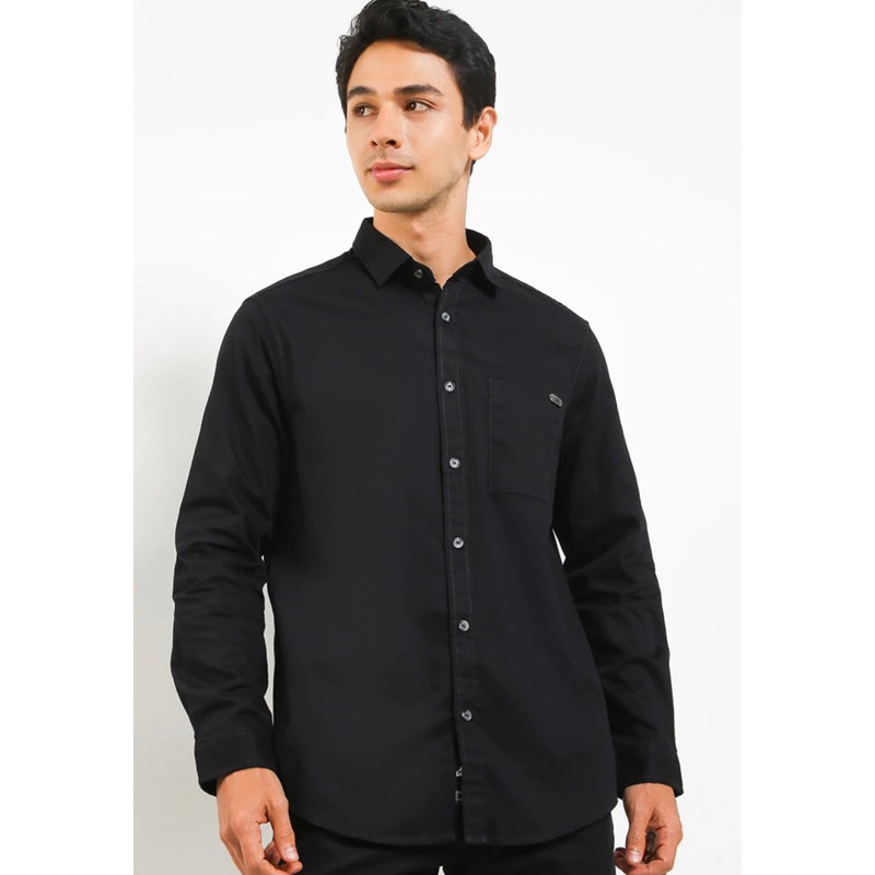 KEMEJA HITAM LOIS ORI KLLR383 PROMO