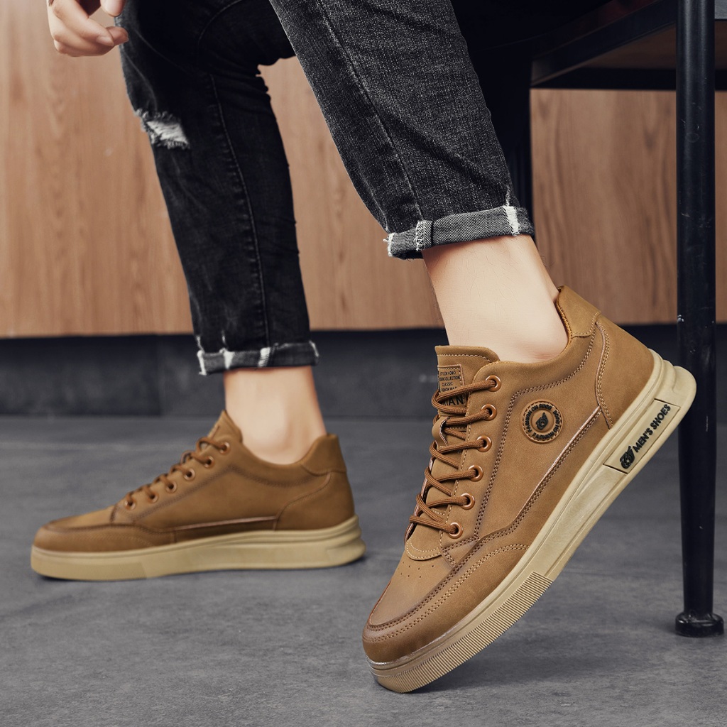 NEW PRODUCT Leedoo Sepatu Kulit Pria Kerja Sepatu Sneakers Cowok Casual Fashion Sport Shoes Kekinian