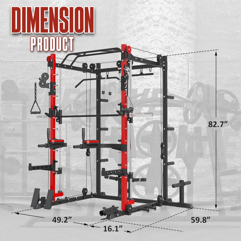 BODYMASTER Smith Machine BM-2070 - Power Rack Functional Bench Press