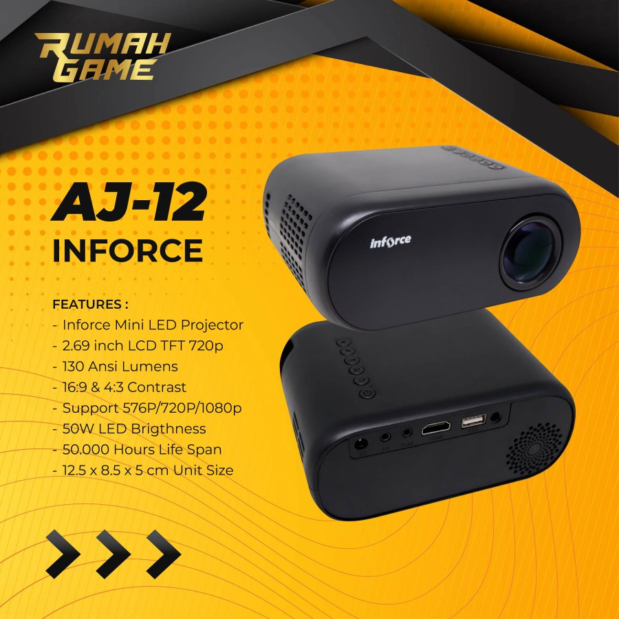 Mini Proyektor Portable LCD Mini Projector INFORCE MINI AJ12
