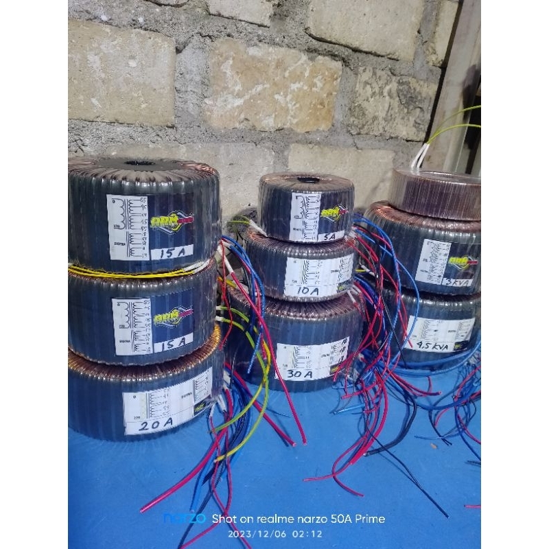 trafo toroid 5a ct 45,55 spek balap