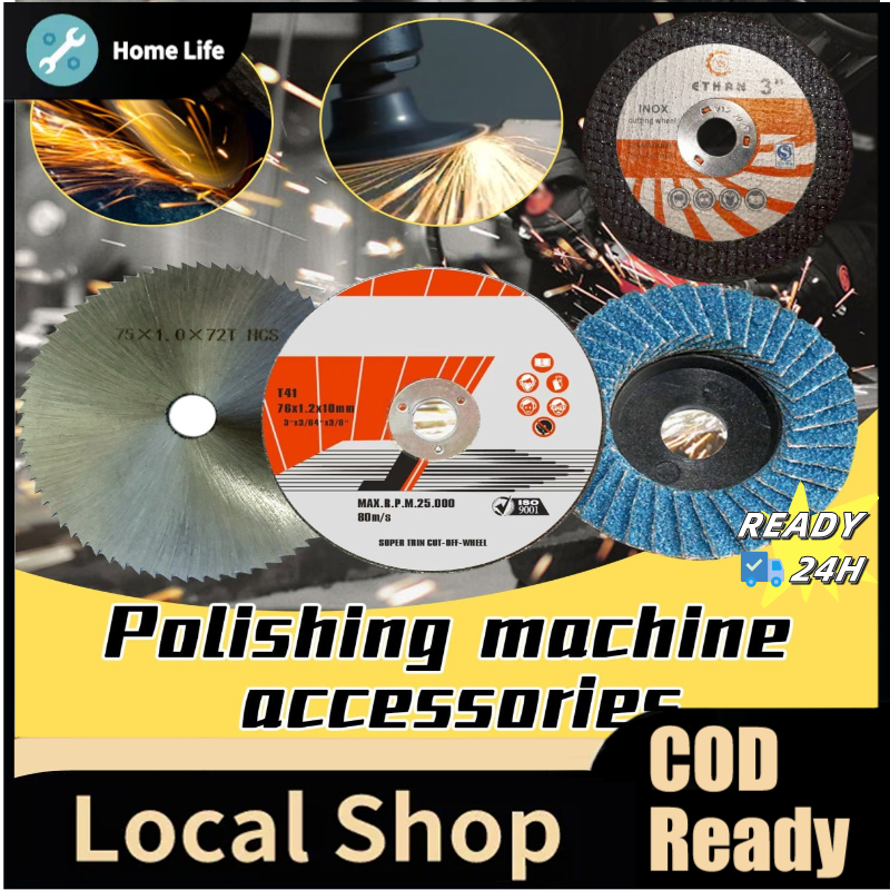 ✨Harga terendah✨Cakram Gerinda Bor Diameter 75Mm 10Mm Alat Penggiling Sudut Elektrik Multifungsi Pis