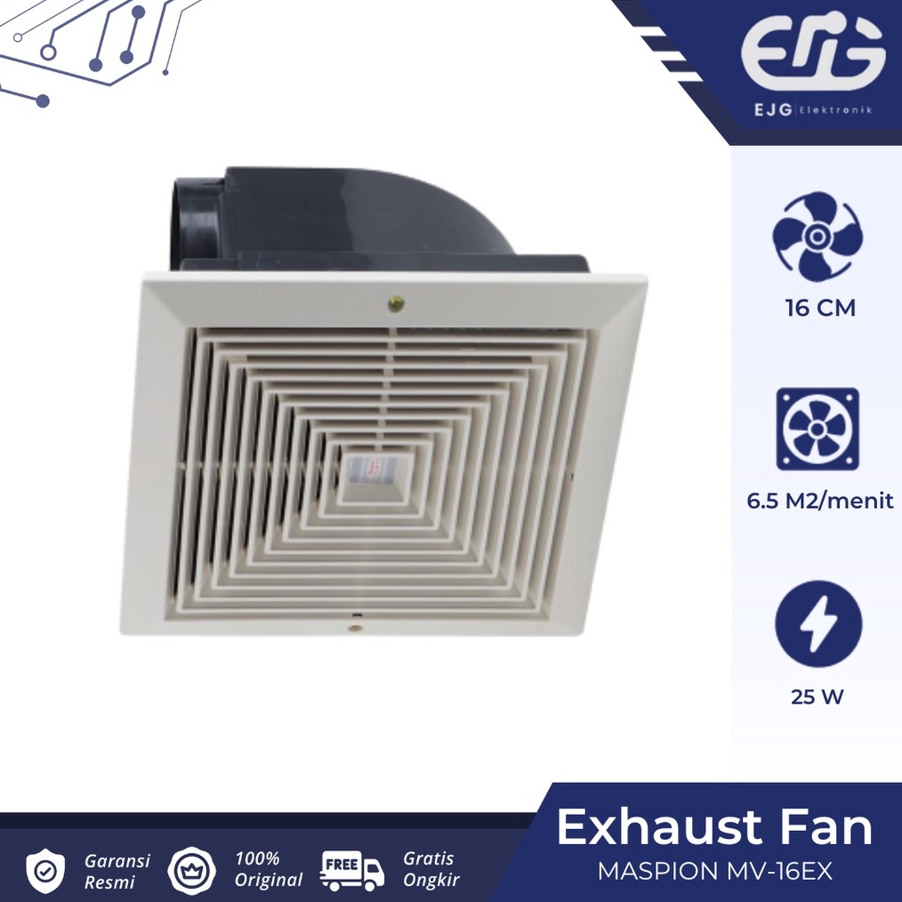 Original Maspion Exhaust Fan MV-16EX Exhaust Plafon MV16EX / MV16 EX / MV 16EX / MV-16 EX 