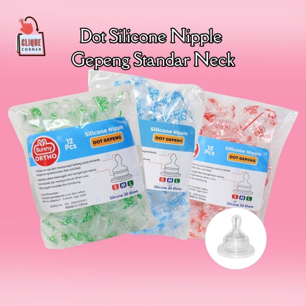 _franzbosse - Lusty Bunny Dot Bayi Gepeng Silicone Karet 12pcs