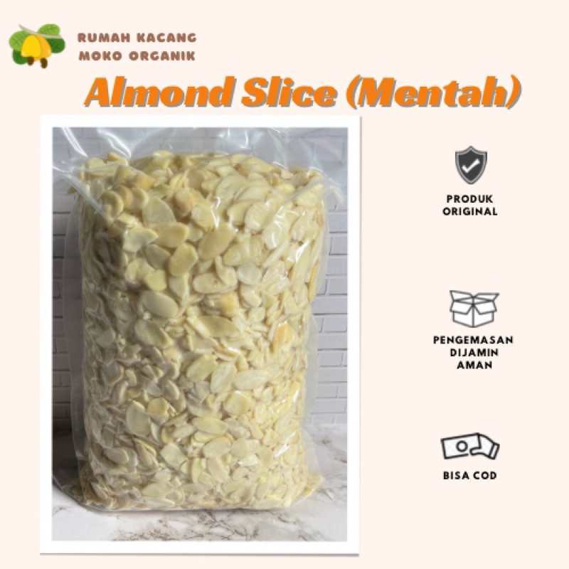 

Almond Sliced/ Irisan Tipis (Mentah) 1 Kg