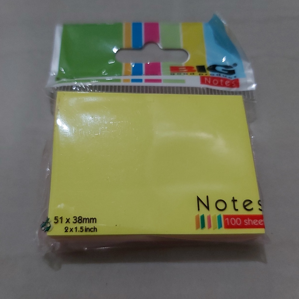 

Sticky Notes/ Note Kertas/ Memo Tempel BIG 51x38 mm Multi Color (Tumpuk)