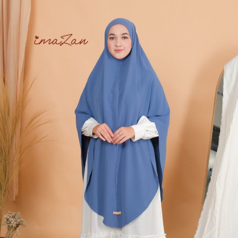 Hijab Syari IMAZAN Hayya Series - Khimar Non Pad Kerudung Syar'i Crinkle Airflow Premium Jilbab Inst