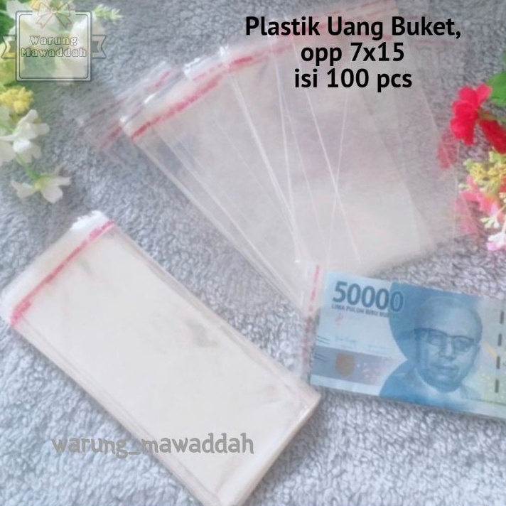 

Terlaku. plastik buket uang opp 7x15cm isi 100 pcs ➽✤★