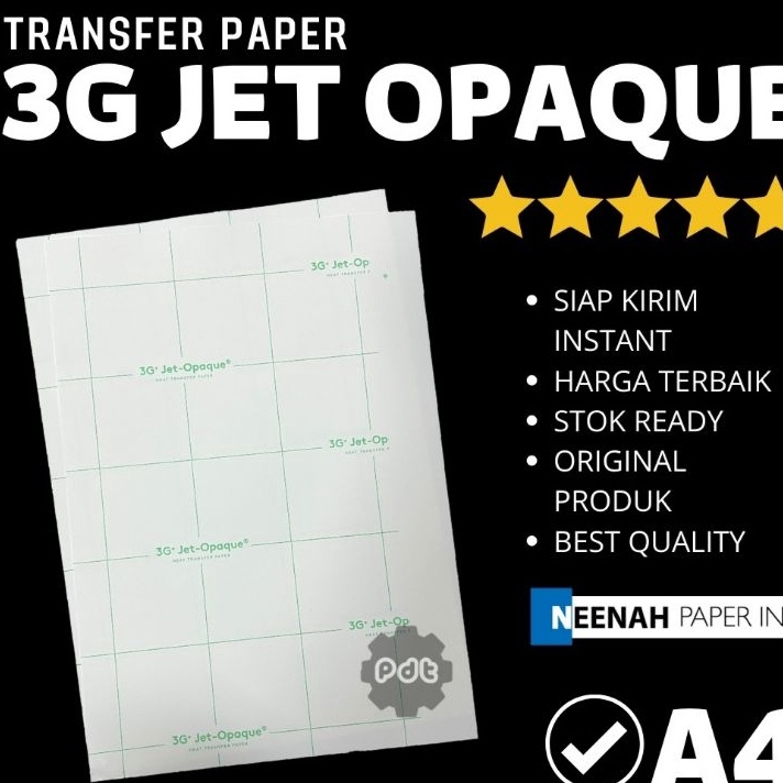 

Terlaku. Transfer Paper 3G OPAQUE ukuran A4 harga perlembar termurah ➾❃❇