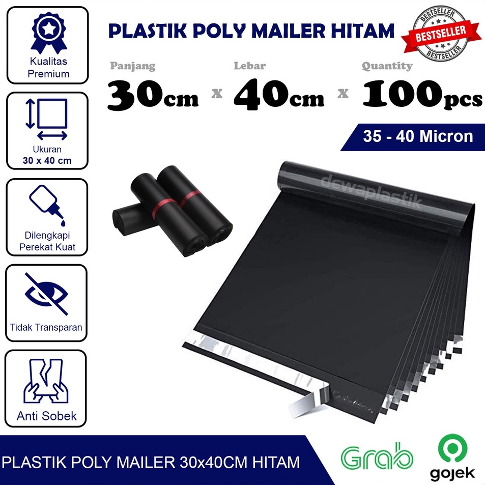 

Jual Plastik Packaging Poly Mailer Hitam Glossy 30x40 cm Isi 100pcs Amplop Kemasan Polymailer LDPE 35-40 Micron 30 x 40 cm Plastik Packing Isi 100 Pcs Kantong Plastik Olshop 40 Micron 30 x 40cm Ready