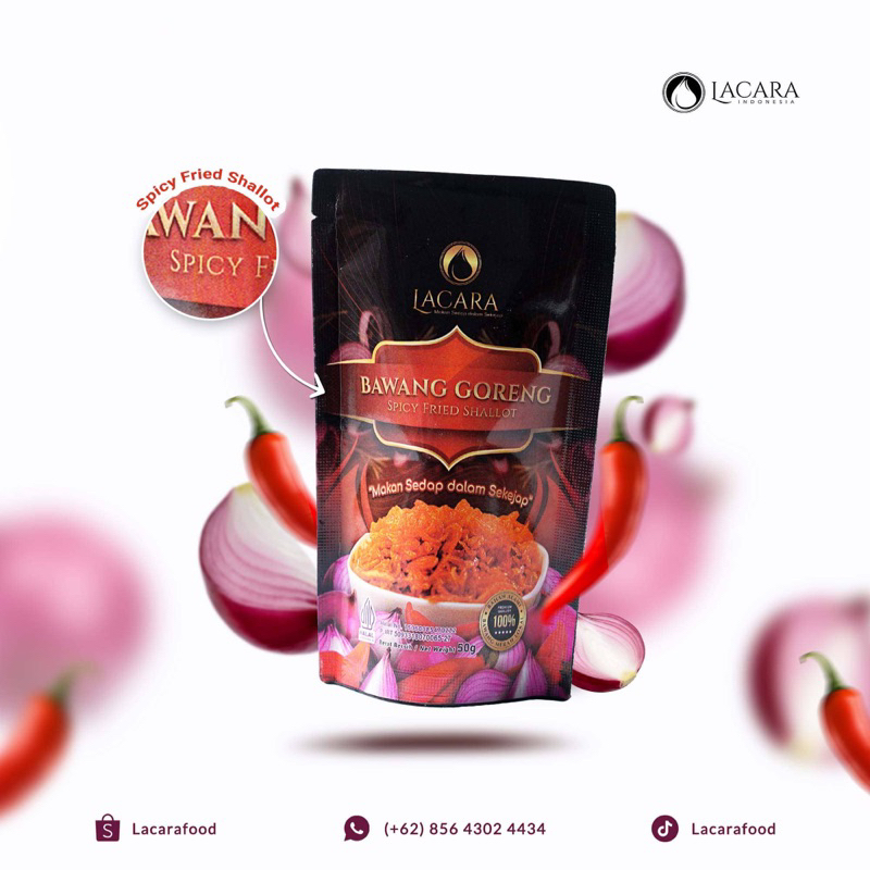 

Bawang Goreng Premiun LACARA Pedas Asli Renyah Tanpa Campuran