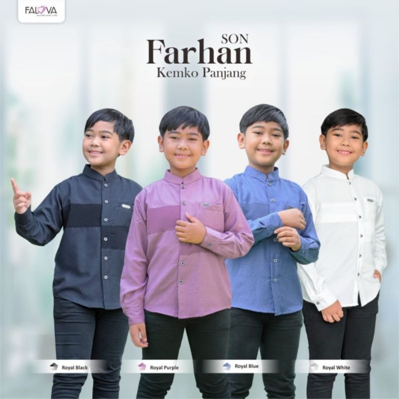 FARHAN KEMKO KIDS LENGAN PANJANG by FALOVA [FARHAN FAHIRA FAMILY IED SERIES SARIMBIT 2024]