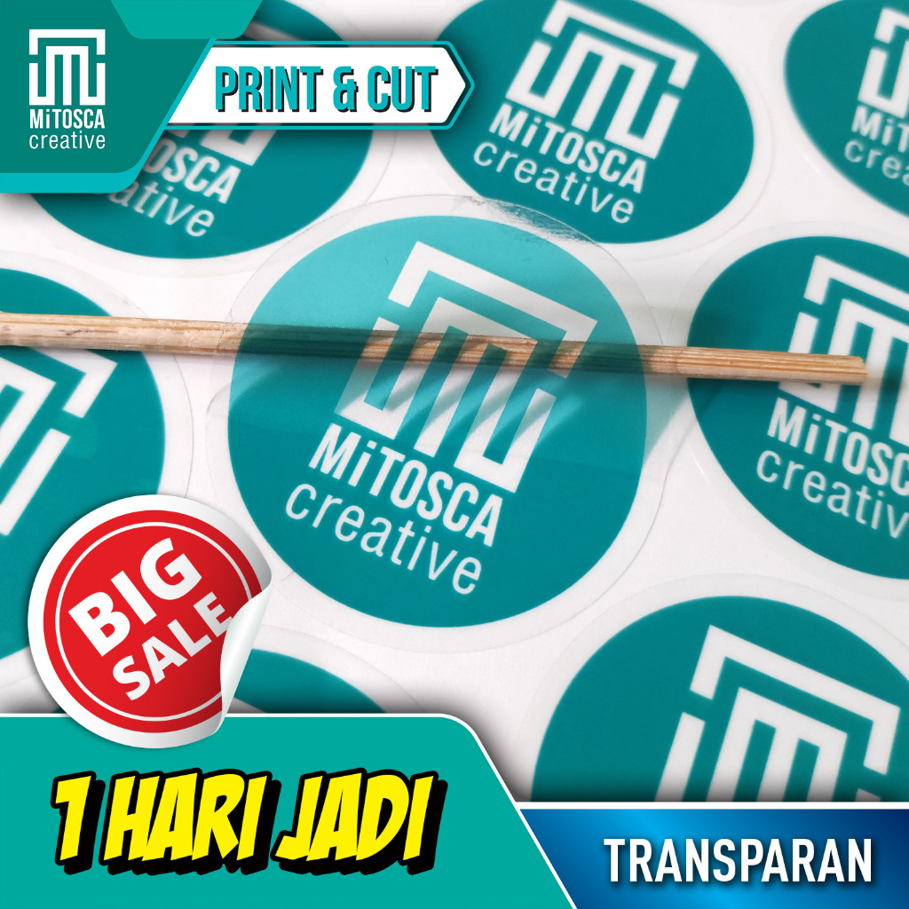 

Cetak STICKER TRANSPARAN A3+ [ Print + Cutting ] Minimal Order 6 Lembar