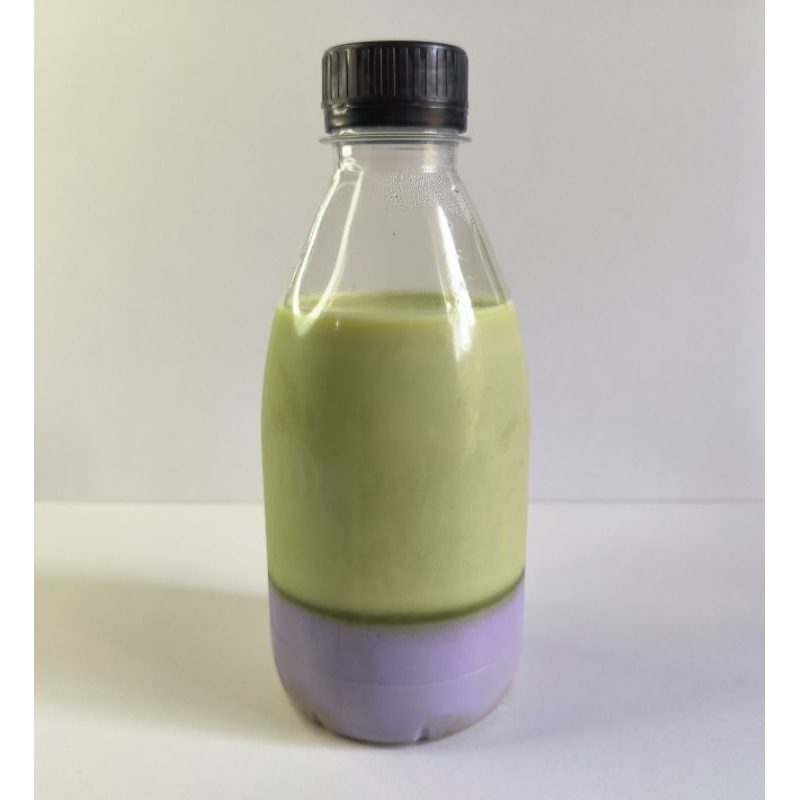 

Matcha Latte with Taro Pudding