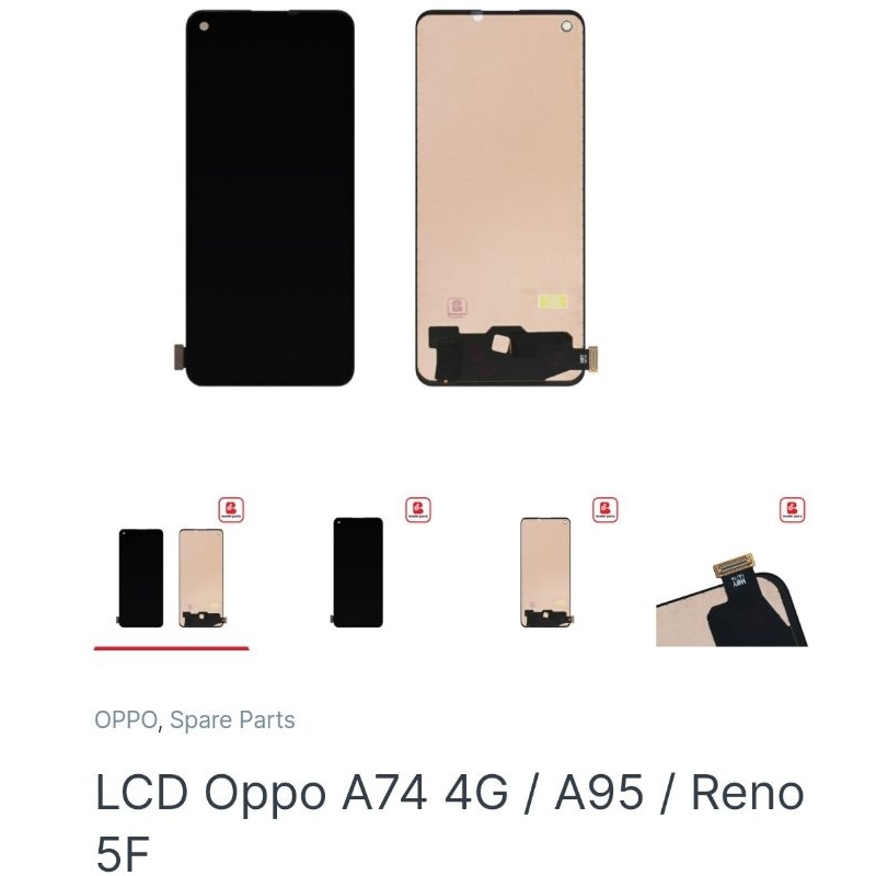 LCD TOUCHSCREEN OPPO A74 4G / A95  / RENO 5F E1 BLACK