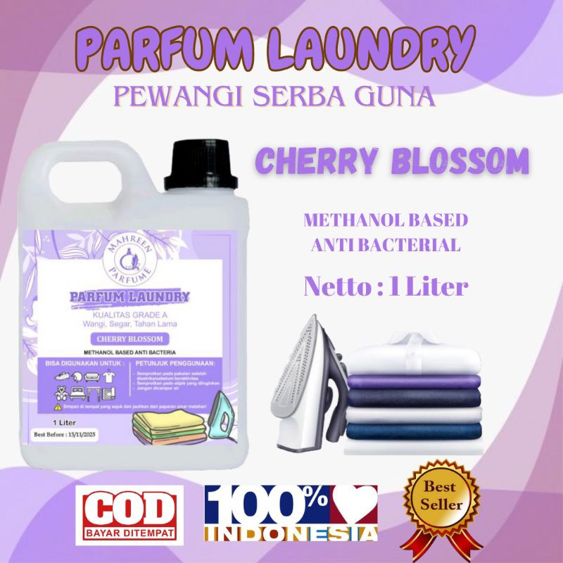 Parfum Laundry Cherry Blossom Grade A Tahan Lama - Parfum Serbaguna 1 Liter