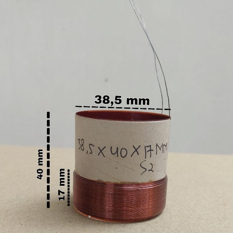 spoel sepul spul spl voice coil coil koil speaker spk spiker speker Subwoofer diameter 38,5 mm kawat