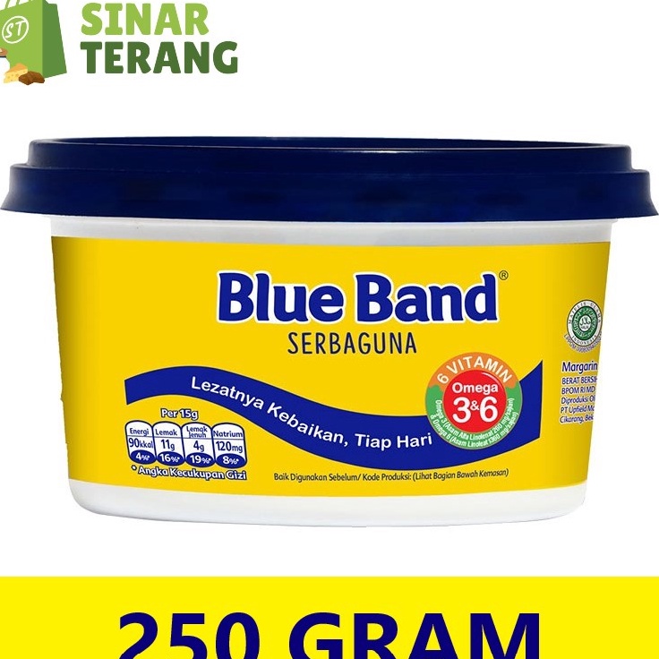 

KODE KDP582 Margarin Blueband serbaguna Cup 250 gram Blue band 250gr mangkok