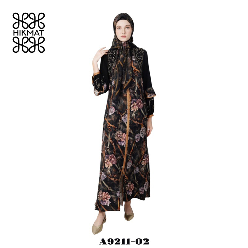 SALE 15% - ABAYA HIKMAT FASHION ORIGINAL A9211-02