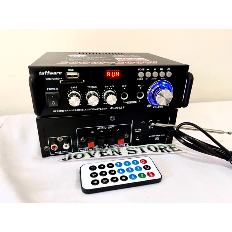 Ampli junejour Bluetooth EQ Audio Amplifier Home theater,FM,Karoke,UsB600W