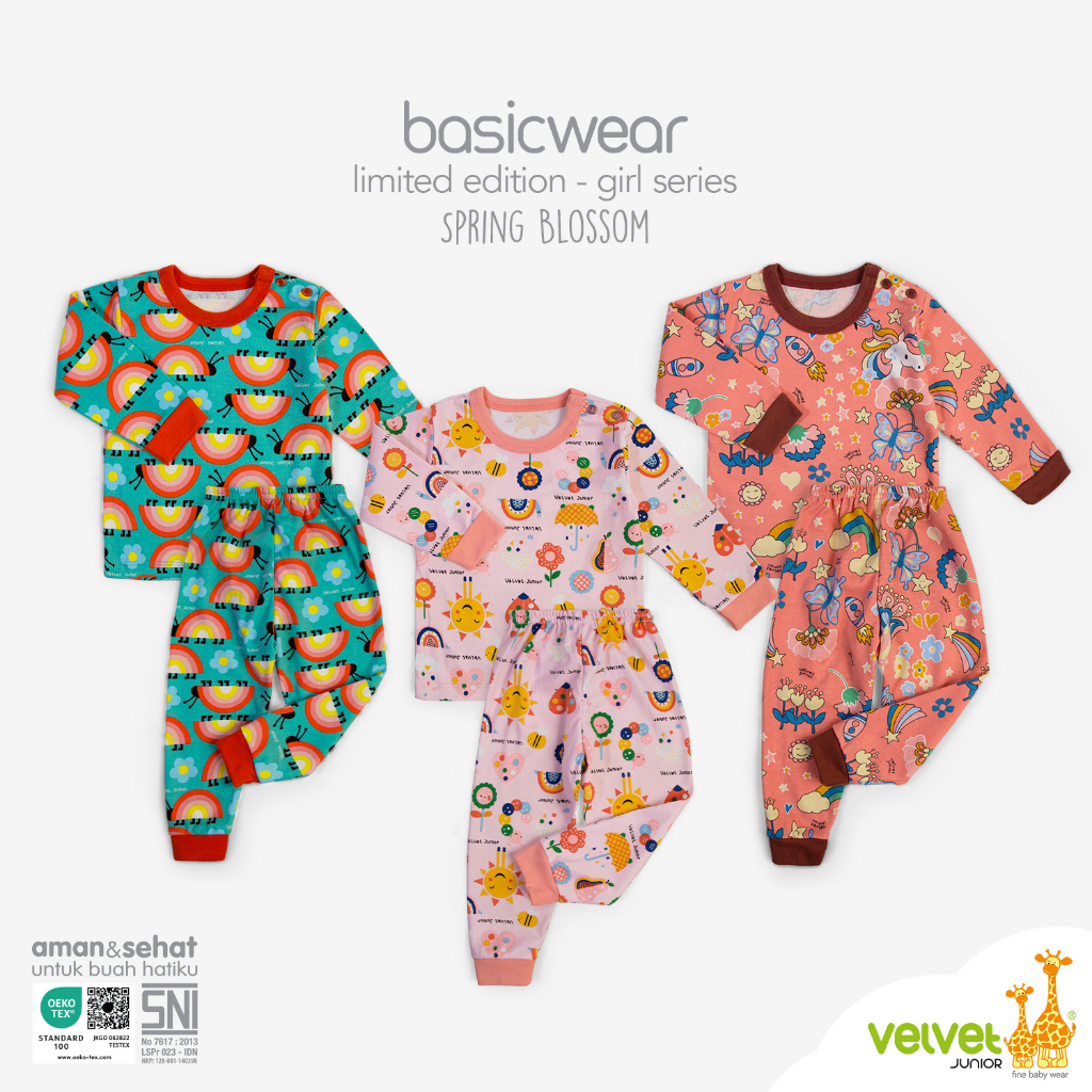 Velvet Junior Setelan Limited Panjang Celana Panjang - Spring Blossom Series