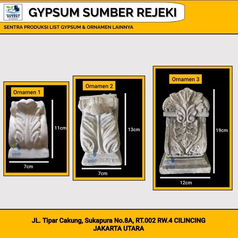 Lis/List Profil Gypsum Plafon, Ornamen