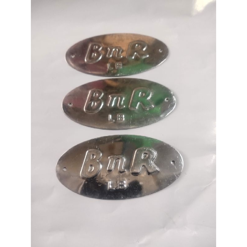 Plat logo silver bnr love bird tiga pieces original