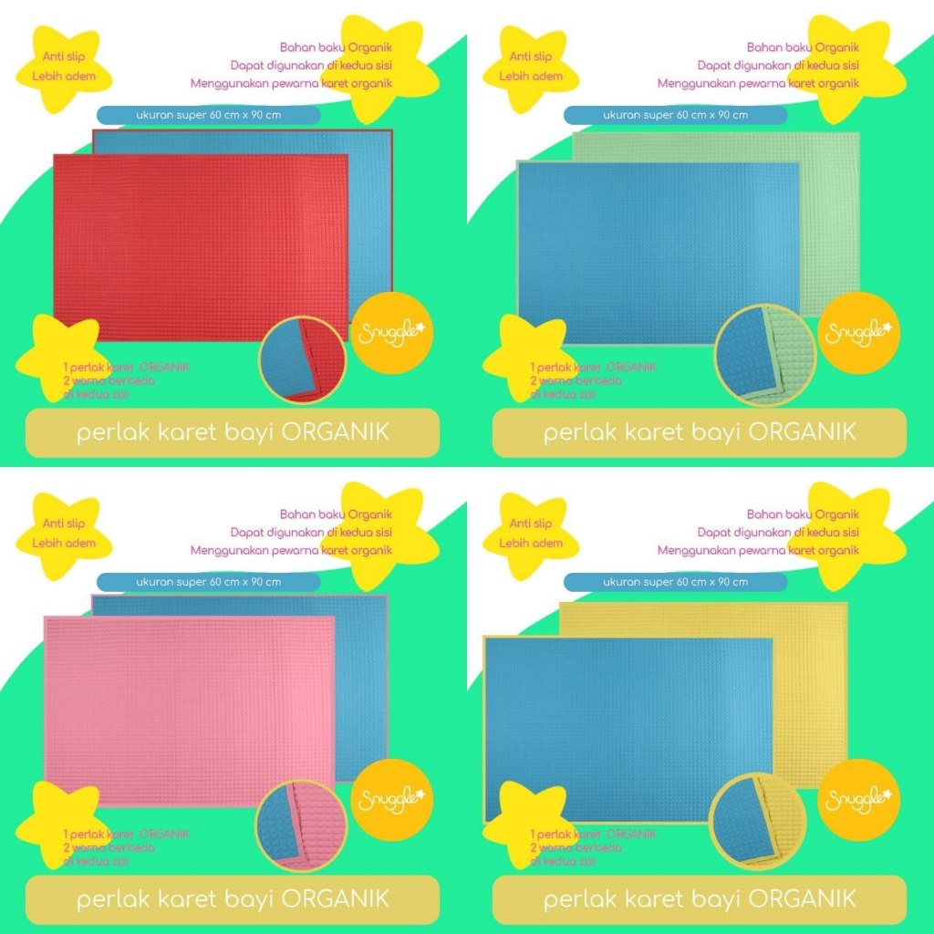 Snuggle Perlak Bayi Karet Organik Polos