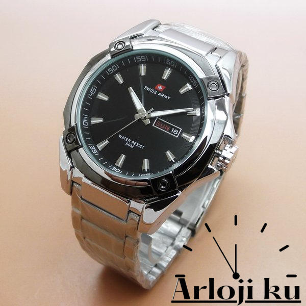 Jam Tangan Pria Rantai Stainless Steel Model Sport SA5169M Anti Air (Free Box)