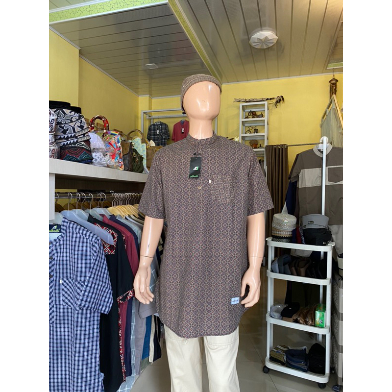 KURTA PAKISTAN/ BRAND ALBADI ORIGINAL LENGAN PENDEK BAJU MUSLIM PRIA ORIGINAL/KOKO BATIK /KURTA BATI