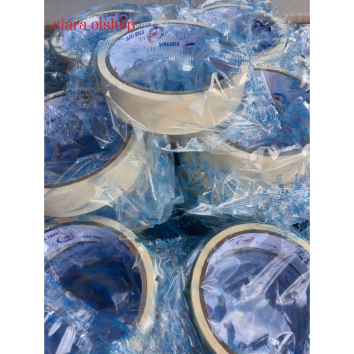 

Lakban Kertas STAR TAPE 24mmx10y/Masking Tape 1inc/Isolasi Selotip Kertas STAR