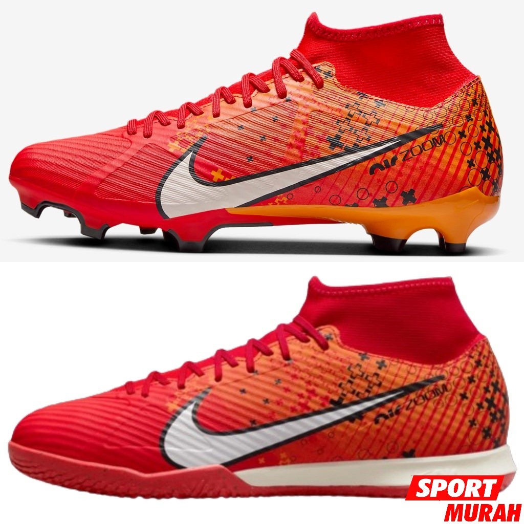 SEPATU SOCCER & FUTSAL NIKE ZOOM SUPERFLY 9 ACADEMY LT CRIMSON/PALE 162600, 163600