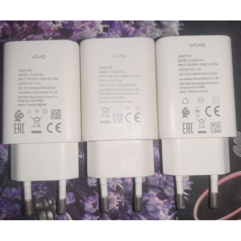 ADAPTOR BATOK CARGER CAS VIVO 2A 10 WATT ORIGINAL BAWAAN Y02 Y11 Y12  Y13 Y15 Y16 Y69 Y71 Y81 Y83 Y9
