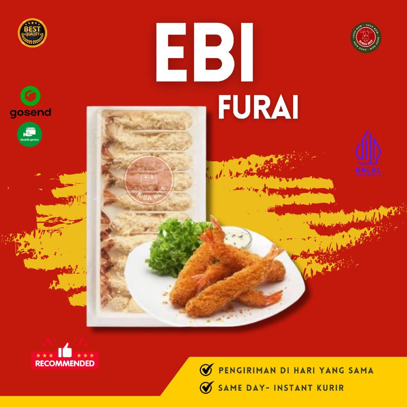 

Ebi Furai Udang Tempura | Udang Balut Tepung Roti | Bento Ebi Furai | Udang Goreng Balut Tepung | Frozen Food Ebi Furai | Makanan Lauk Bekal