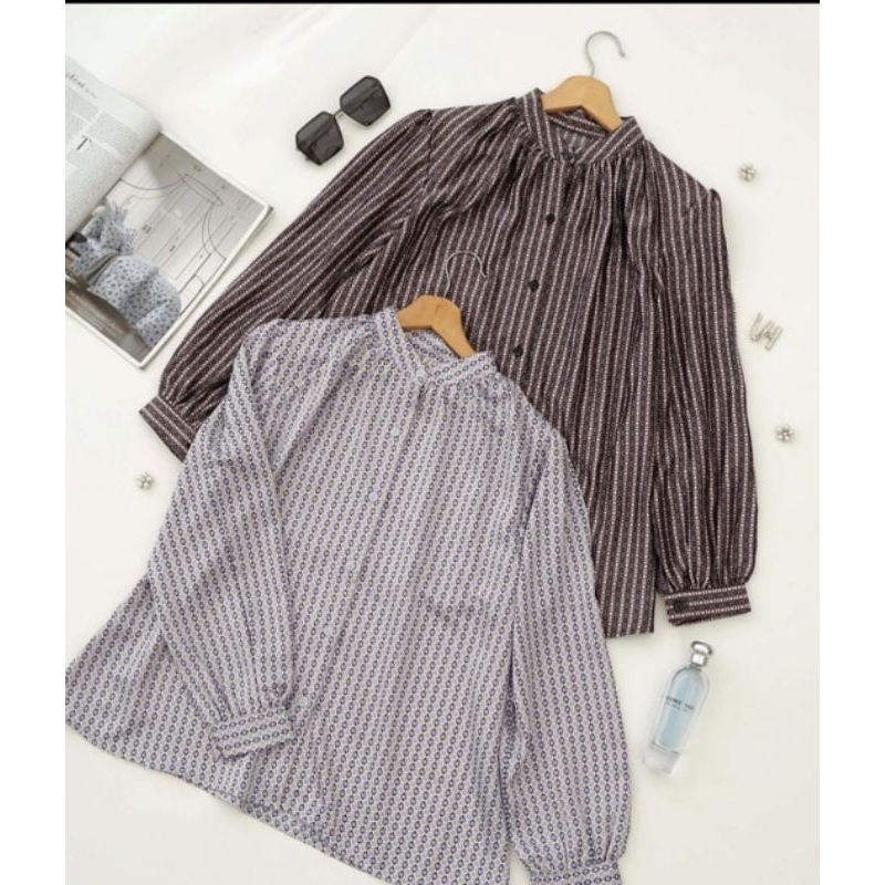 SALE 12.12 Vanilla Hijab Retro BLOUSE Dharmawangsa Series, Lace BLOUSE & Daily Dress Vanilla Hijab