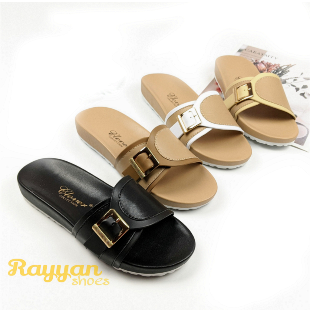 SYERLY Sendal Wanita/ Sendal Flat Kokop Gesper MUGER Shoes