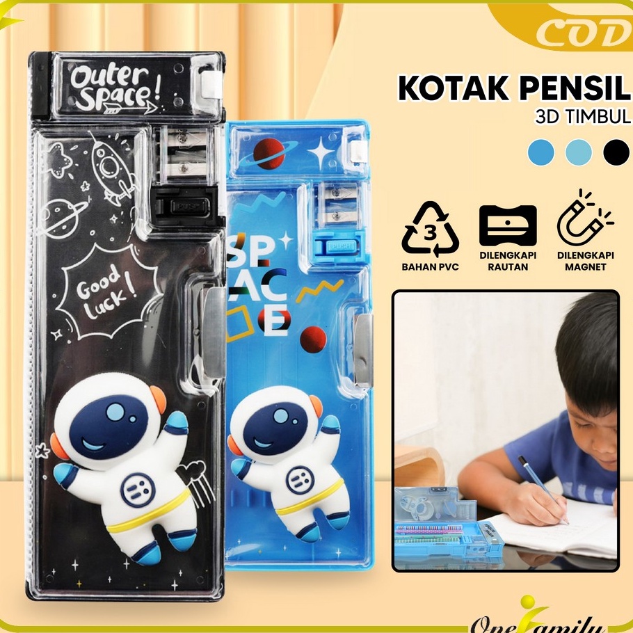 

Promo ONE-A59 Tempat Pensil Anak 3D Timbul Magnetic Multifungsi Alat Tulis Sekolah / Kotak Pensil Pencil Case Magnet Untuk Anak Tk