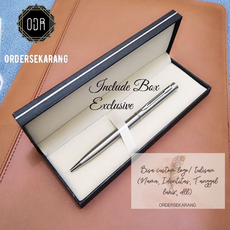 

✨BIG SALE✨ BALLPOINT PULPEN PENA ENZI CAVERO JAMES PREMIUM CUSTOM GRAFIR LASER LOGO NAMA SOUVENIR PERNIKAHAN !