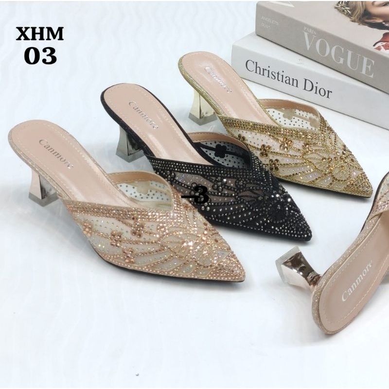 Sepatu Slop Pesta Wedding Canmore Hils 7cm Best Seller