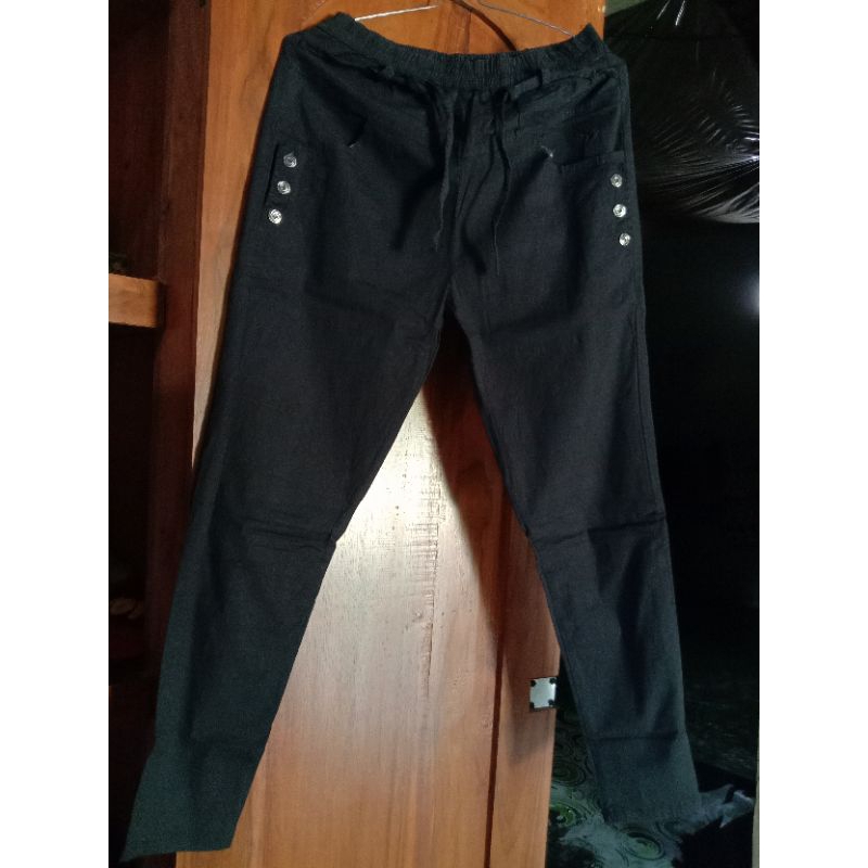 Celana panjang hitam (preloved) murah