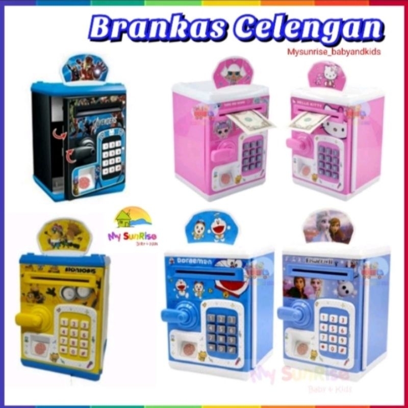 MAINAN ANAK CELENGAN ATM BRANGKAS KARAKTER