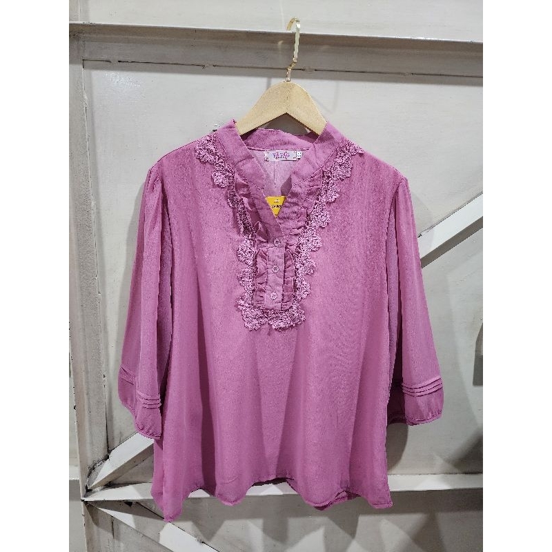Atasan blouse wanita dewasa bahan premium renda yf10 5431