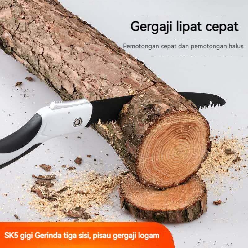 Waist Saw Gergaji Lipat Portabel / Gergaji Tangan Tukang Kayu Super Tajam Mini Asli Manul Terkiro / 