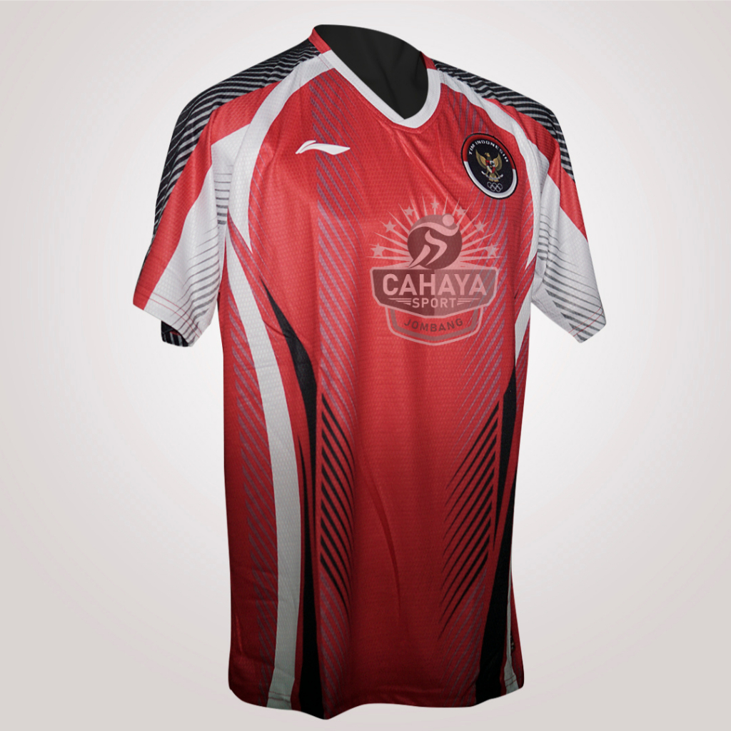 Kaos Jersey Badminton Li-ning / Lining ORIGINAL - Merah