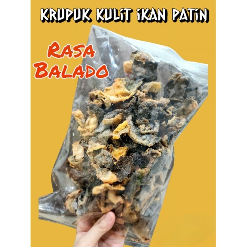 

Krupuk kulit ikan patin rasa Balado (HRG SDH TERMASUK BONUS PACKING KARDUS YA)