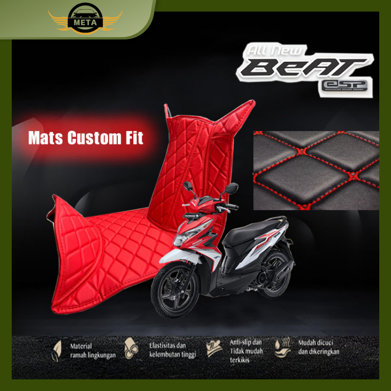 Karpet Kulit Honda Beat Karpet Motor PU Karpet Sepeda Motor Honda Beat 2013-2023