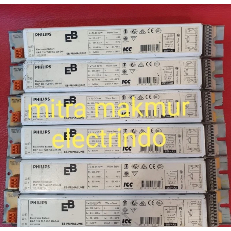 ballast ebc 3x36w ballast electronic philips 3x36w